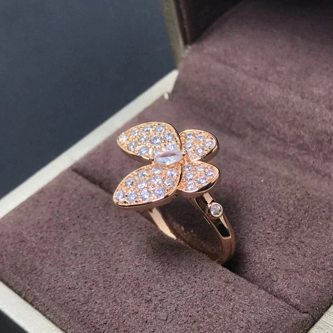 [Psychic Jewelrys]BUTTERFLY PINK GOLD DIAMOND RING