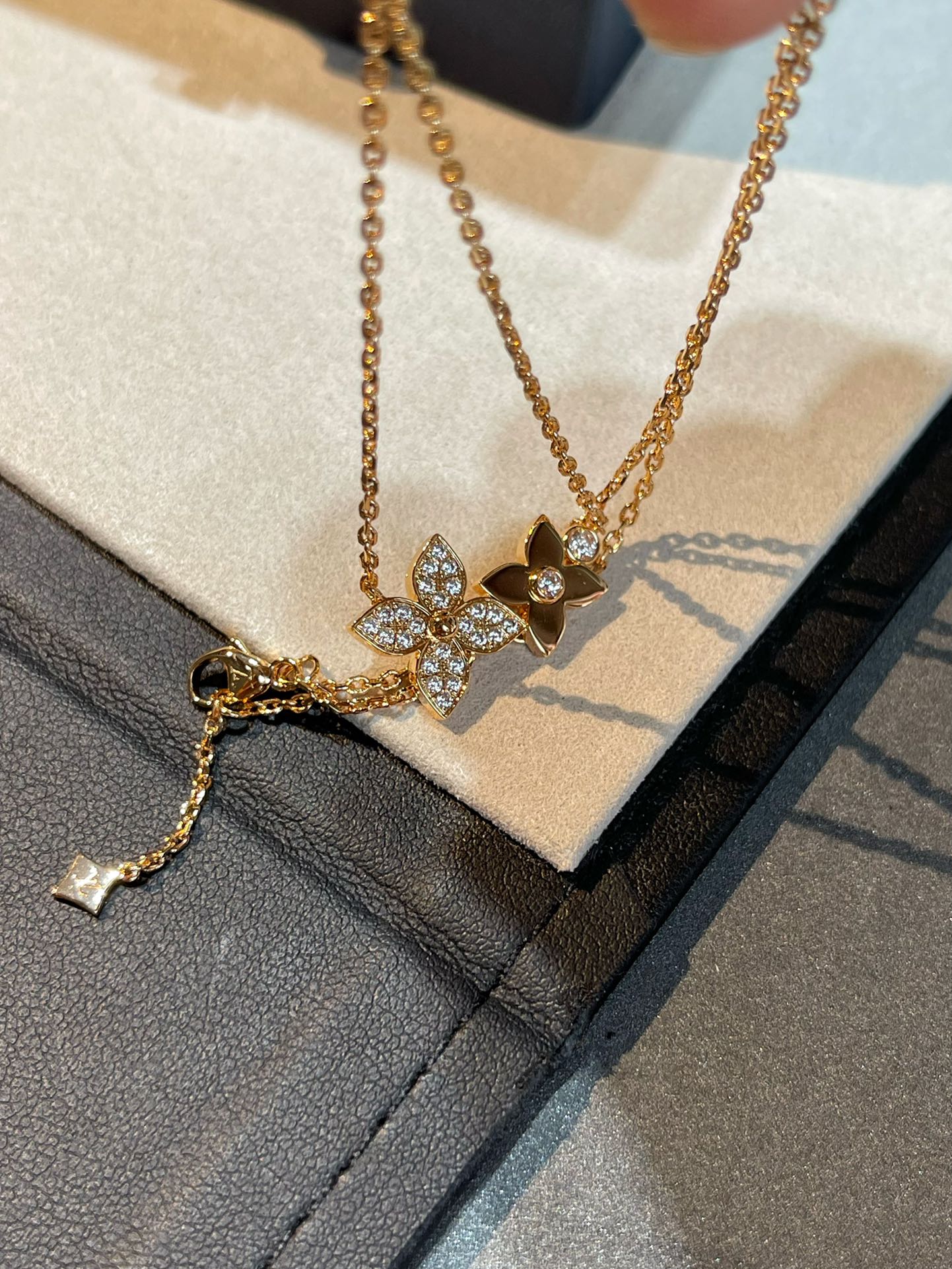 [Psychic Jewelrys]STAR BLOSSOM NECKLACE PINK GOLD DIAMONDS