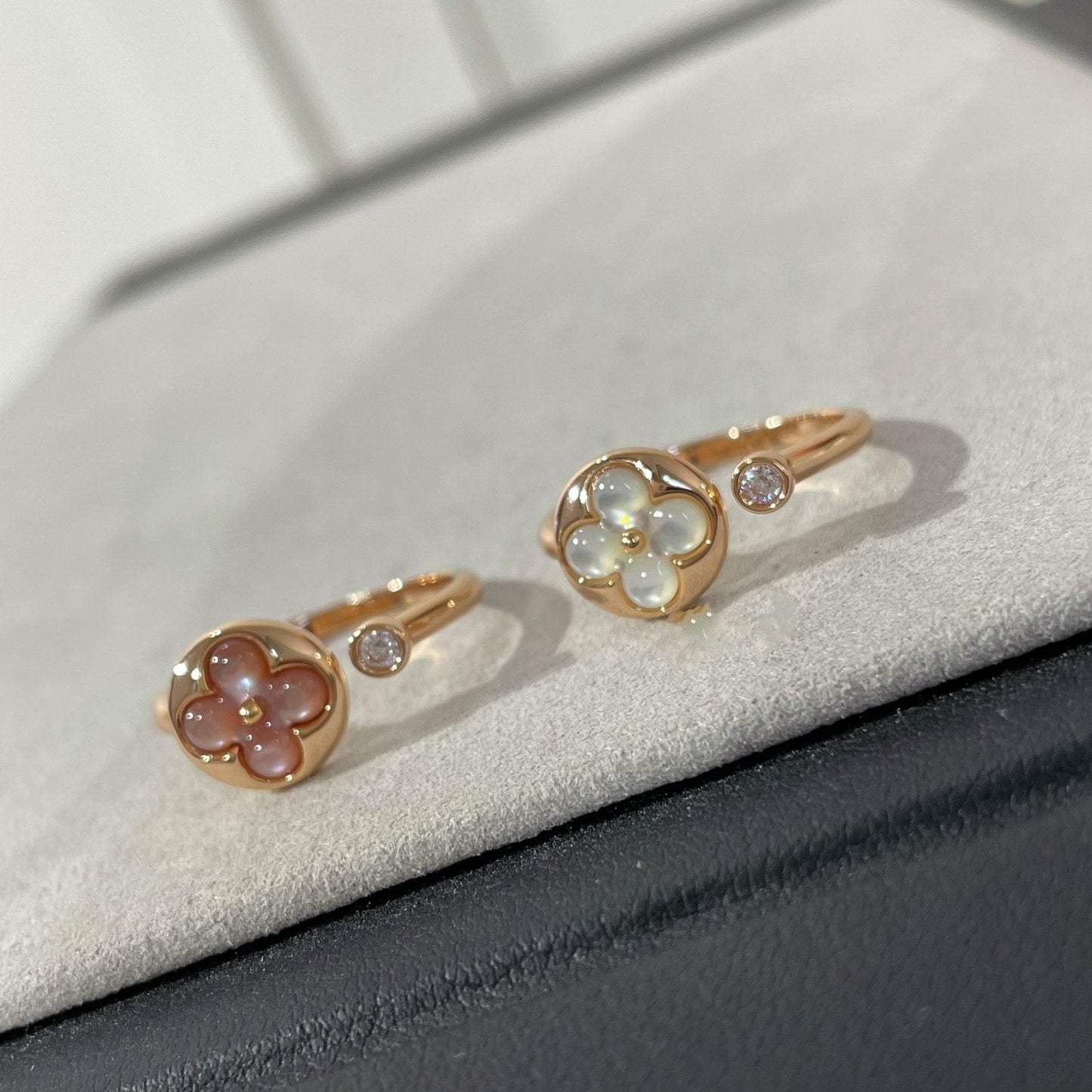 [Psychic Jewelrys]SUN 1 DIAMOND PINK MOP RING