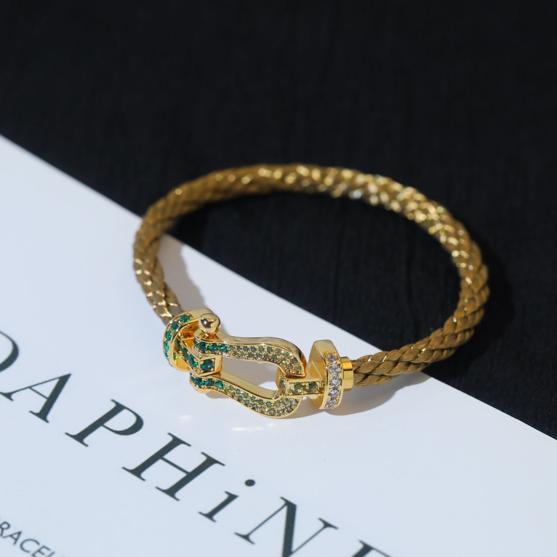 [Psychic Jewelrys]FORCE 10 GOLD GREEN DIAMOND PAVED