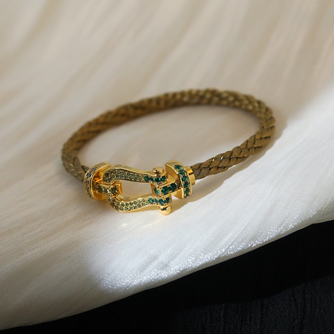 [Psychic Jewelrys]FORCE 10 GOLD GREEN DIAMOND PAVED