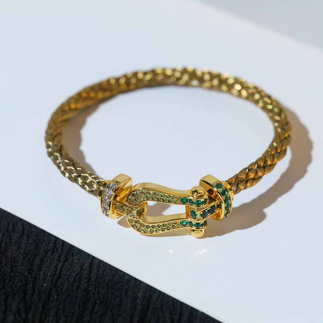 [Psychic Jewelrys]FORCE 10 GOLD GREEN DIAMOND PAVED