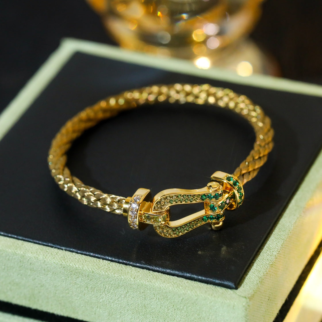 [Psychic Jewelrys]FORCE 10 GOLD GREEN DIAMOND PAVED