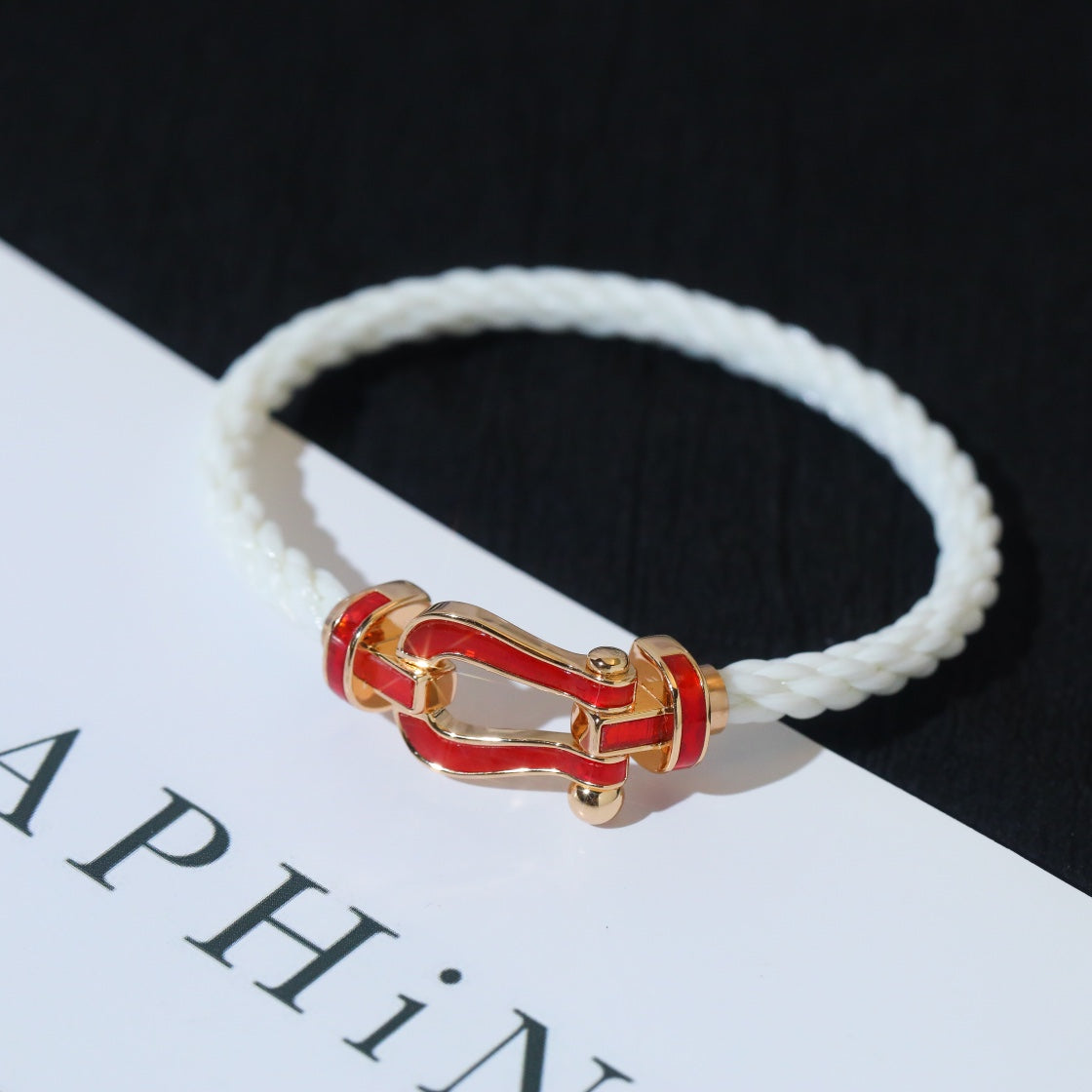 [Psychic Jewelrys]FORCE 10 WHITE TEXTILE DIAMOND PAVED