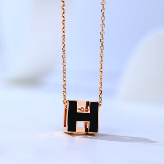 [Psychic Jewelrys]H CAGE PINK GOLD NECKLACE