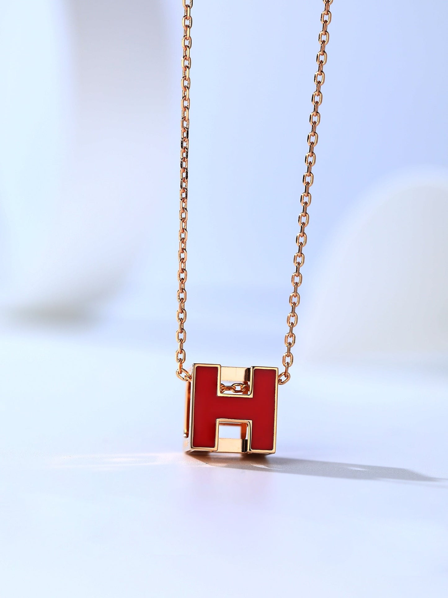 [Psychic Jewelrys]H CAGE PINK GOLD NECKLACE