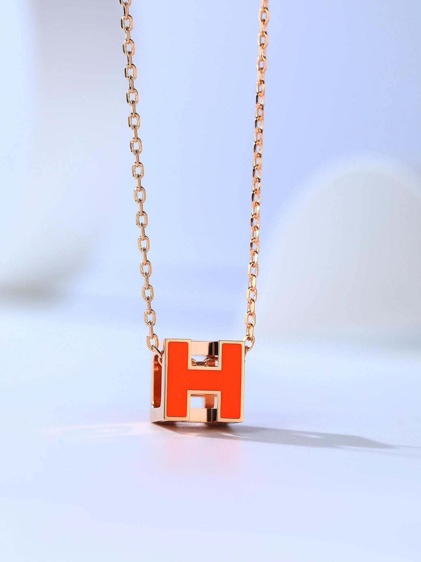[Psychic Jewelrys]H CAGE PINK GOLD NECKLACE