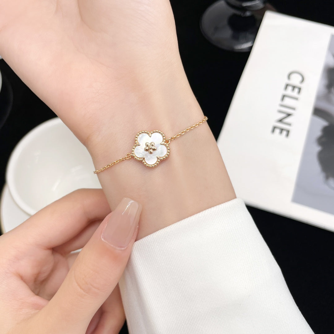 [Psychic Jewelrys]LUCKY SPRING ROSE GOLD MOP BRACELET