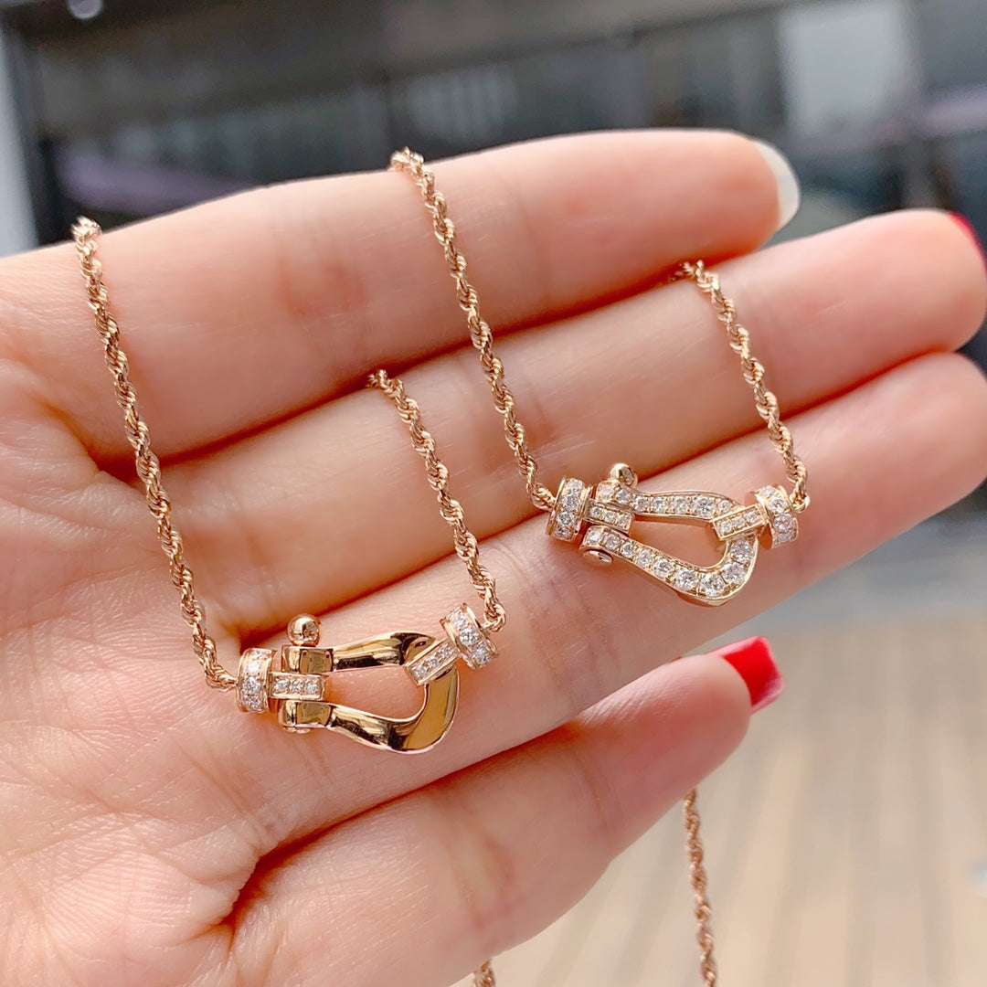 [Psychic Jewelrys]FORCE 10 PINK GOLD DIAMOND NECKLACE