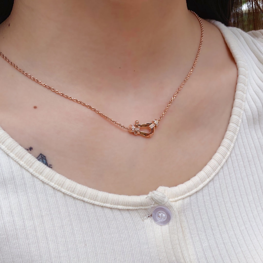 [Psychic Jewelrys]FORCE 10 PINK GOLD DIAMOND NECKLACE