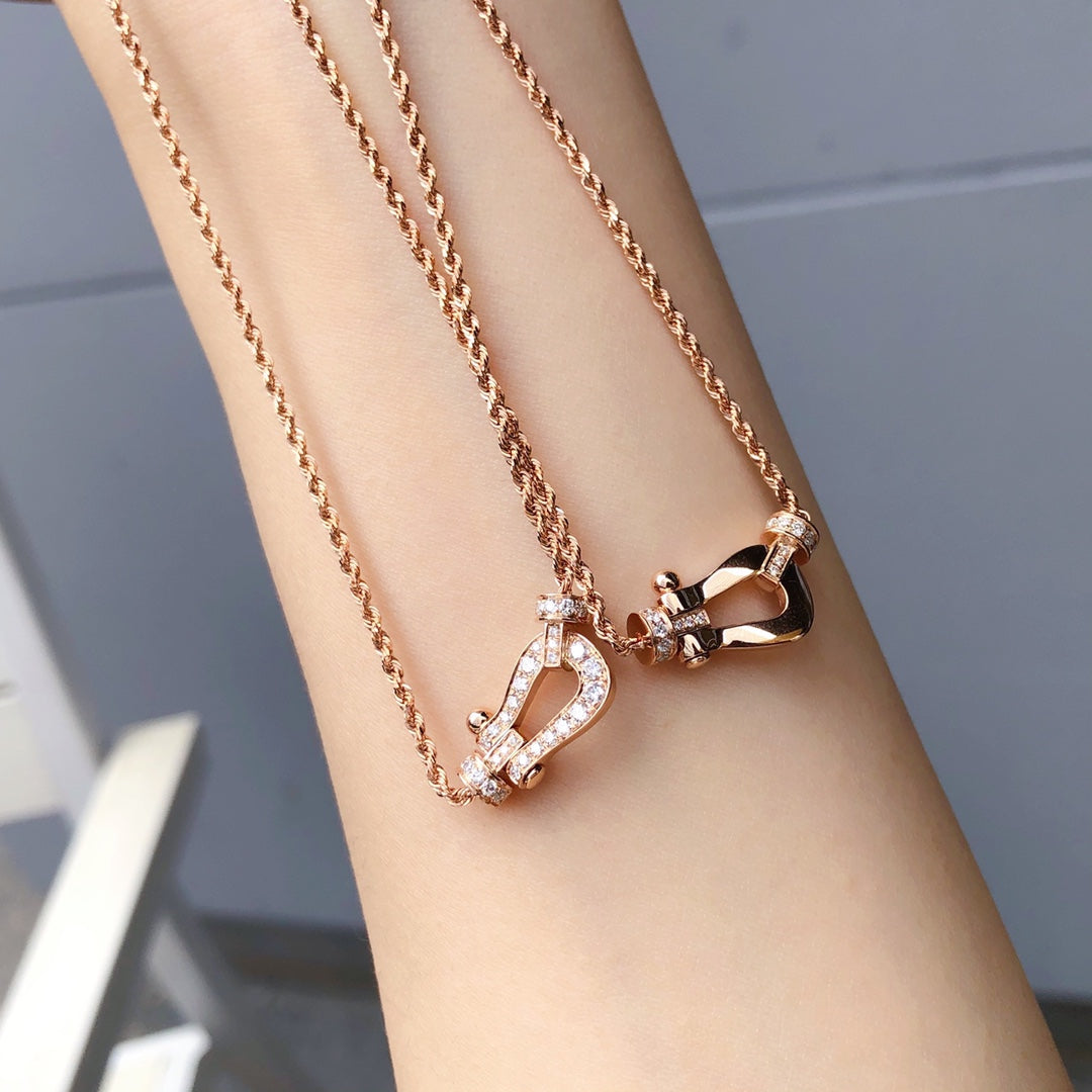 [Psychic Jewelrys]FORCE 10 PINK GOLD DIAMOND NECKLACE