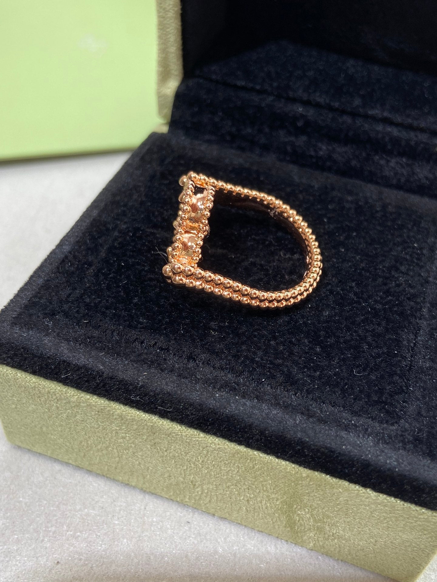 [Psychic Jewelrys]CLOVER RIVERSIBLE ROSE GOLD RING