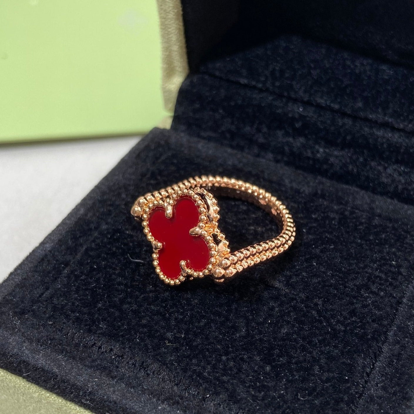 [Psychic Jewelrys]CLOVER RIVERSIBLE ROSE GOLD RING