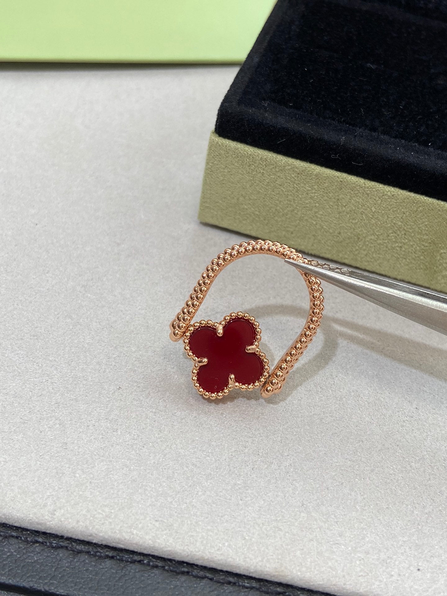 [Psychic Jewelrys]CLOVER RIVERSIBLE ROSE GOLD RING
