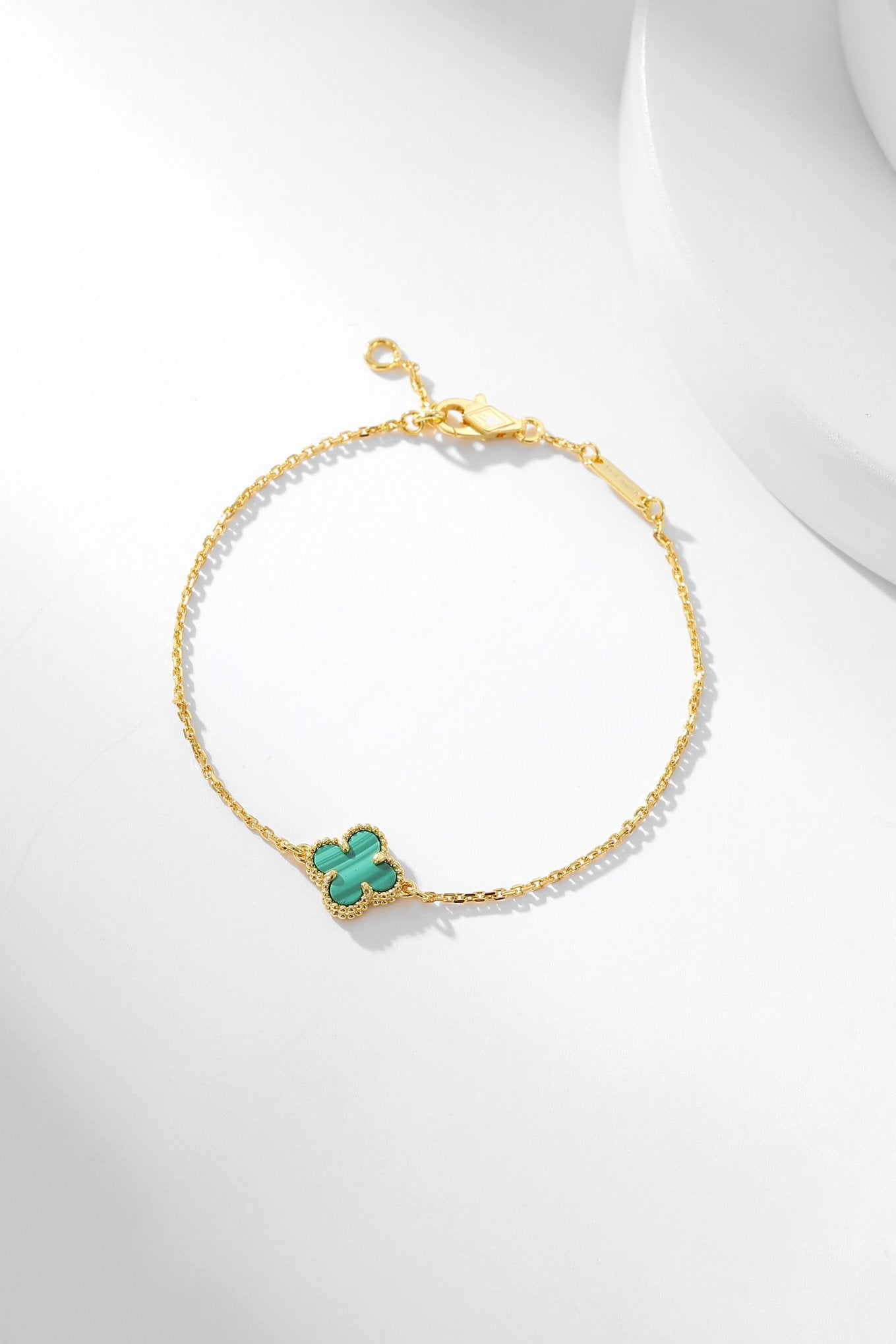 [Psychic Jewelrys]CLOVER BRACELET MALACHITE 1 MOTIF