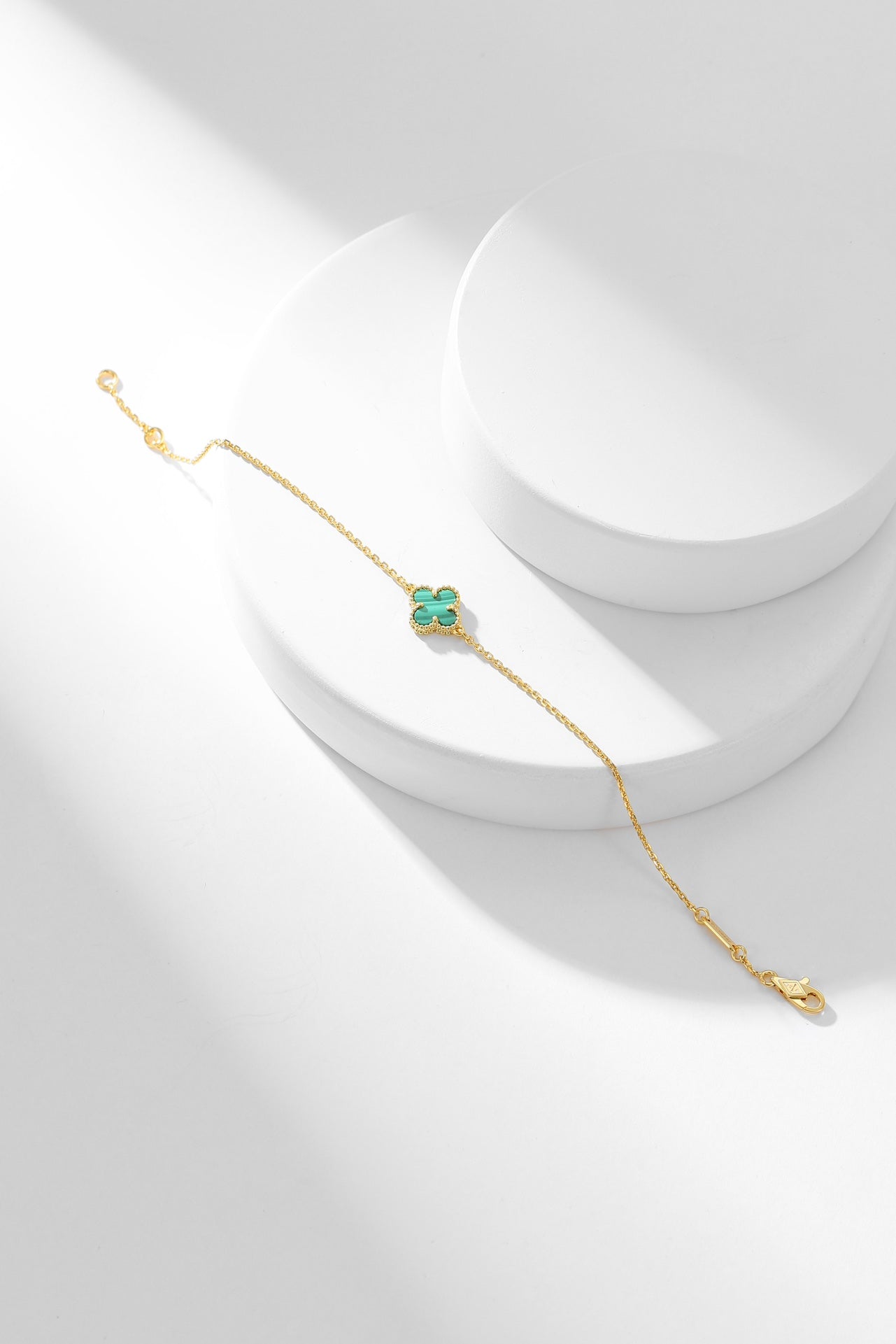[Psychic Jewelrys]CLOVER BRACELET MALACHITE 1 MOTIF