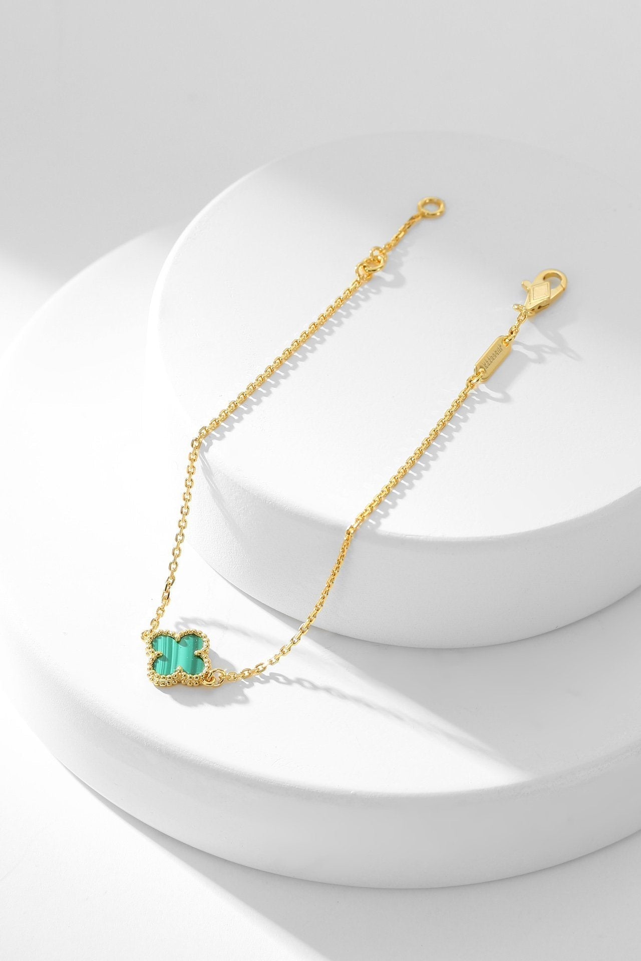 [Psychic Jewelrys]CLOVER BRACELET MALACHITE 1 MOTIF