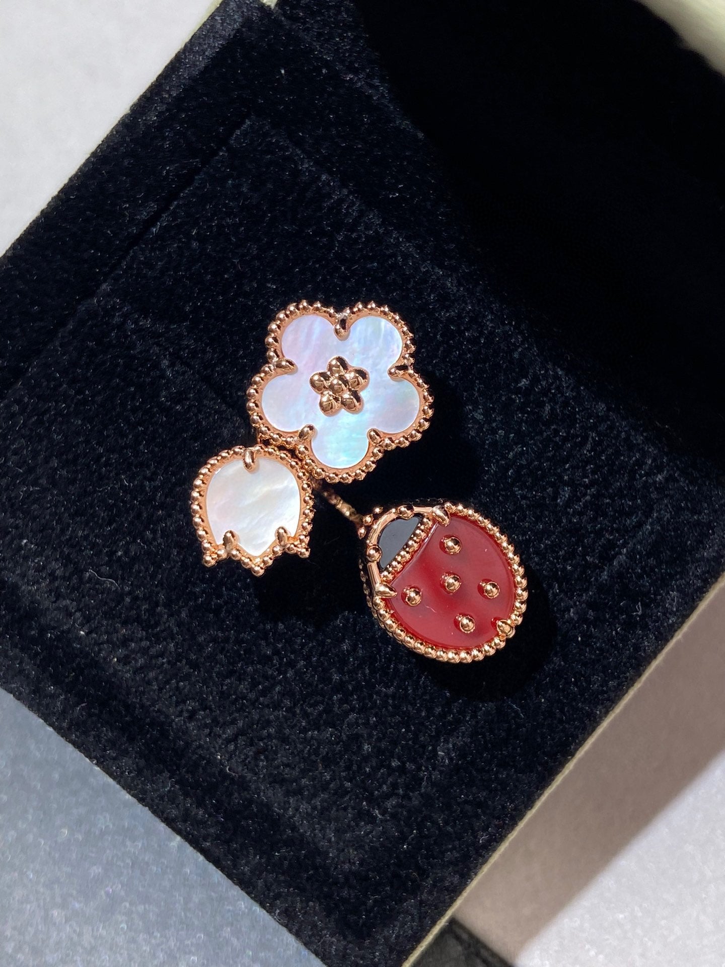 [Psychic Jewelrys]LUCKY 3 MOTIF ROSE GOLD RING