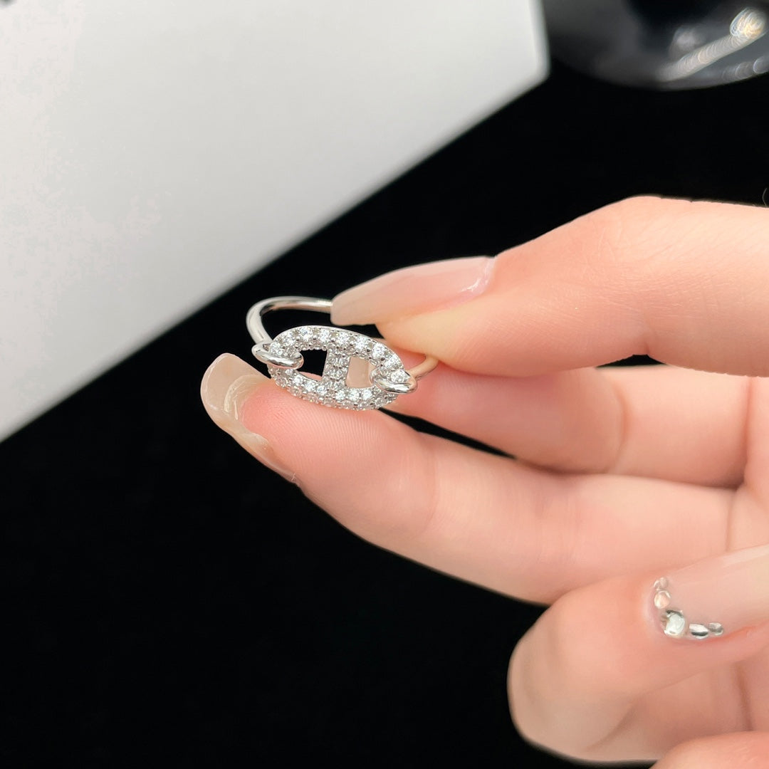 [Psychic Jewelrys]RONDE SMALL SILVER DIAMOND RING