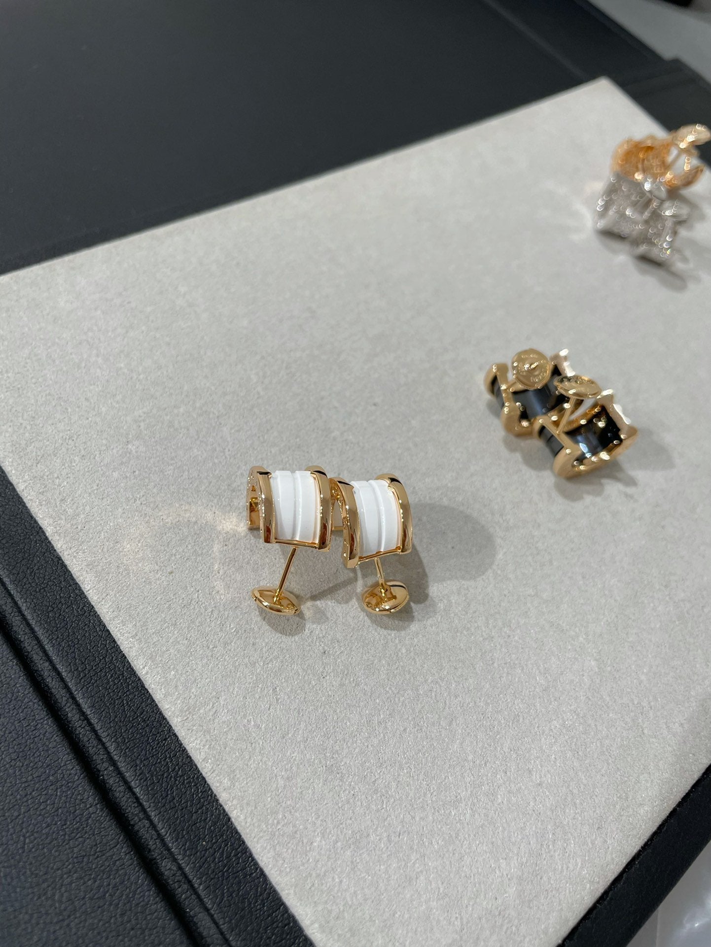 [Psychic Jewelrys]ZERO 1 PINK GOLD CERAMIC EARRINGS
