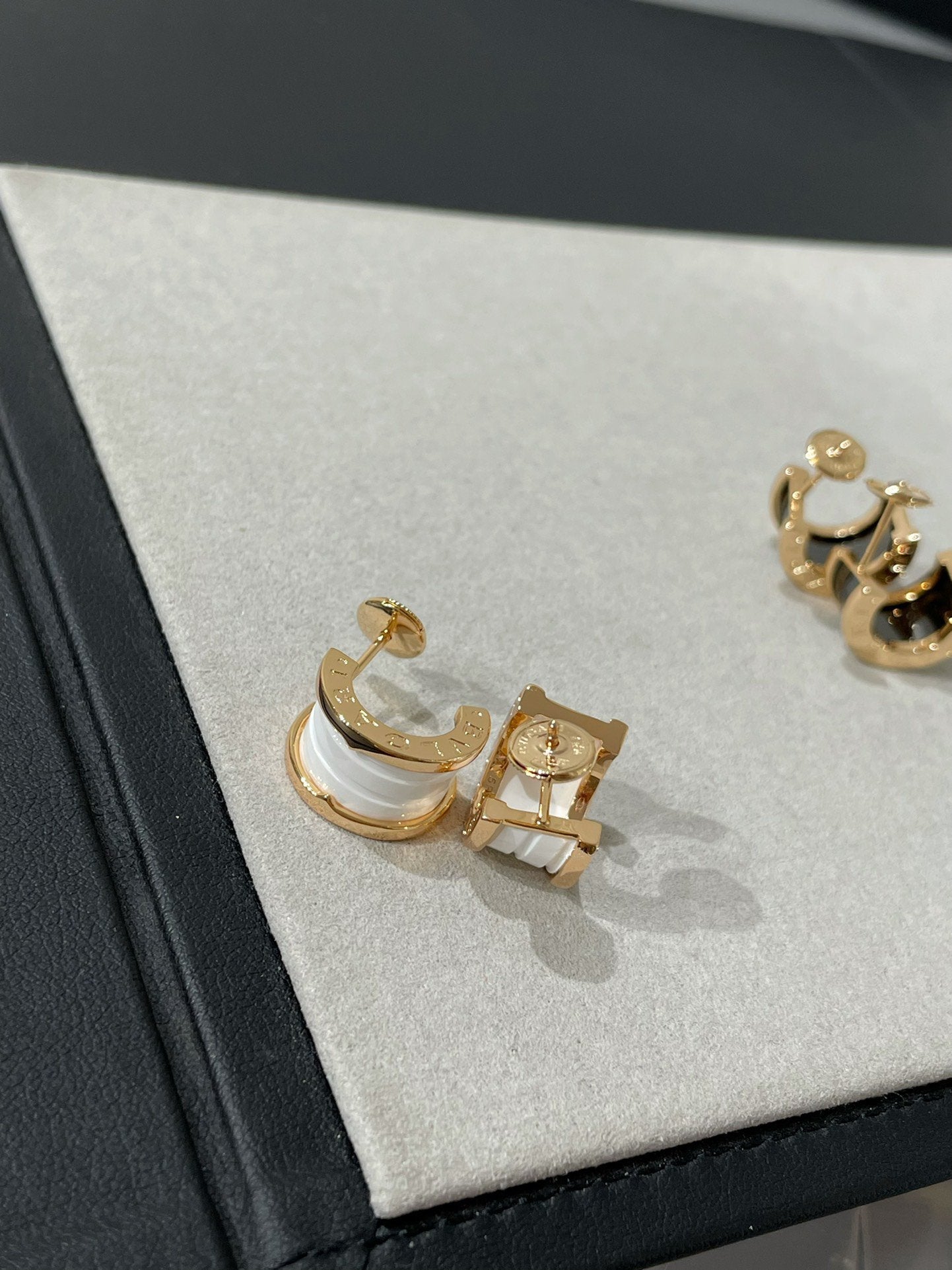 [Psychic Jewelrys]ZERO 1 PINK GOLD CERAMIC EARRINGS