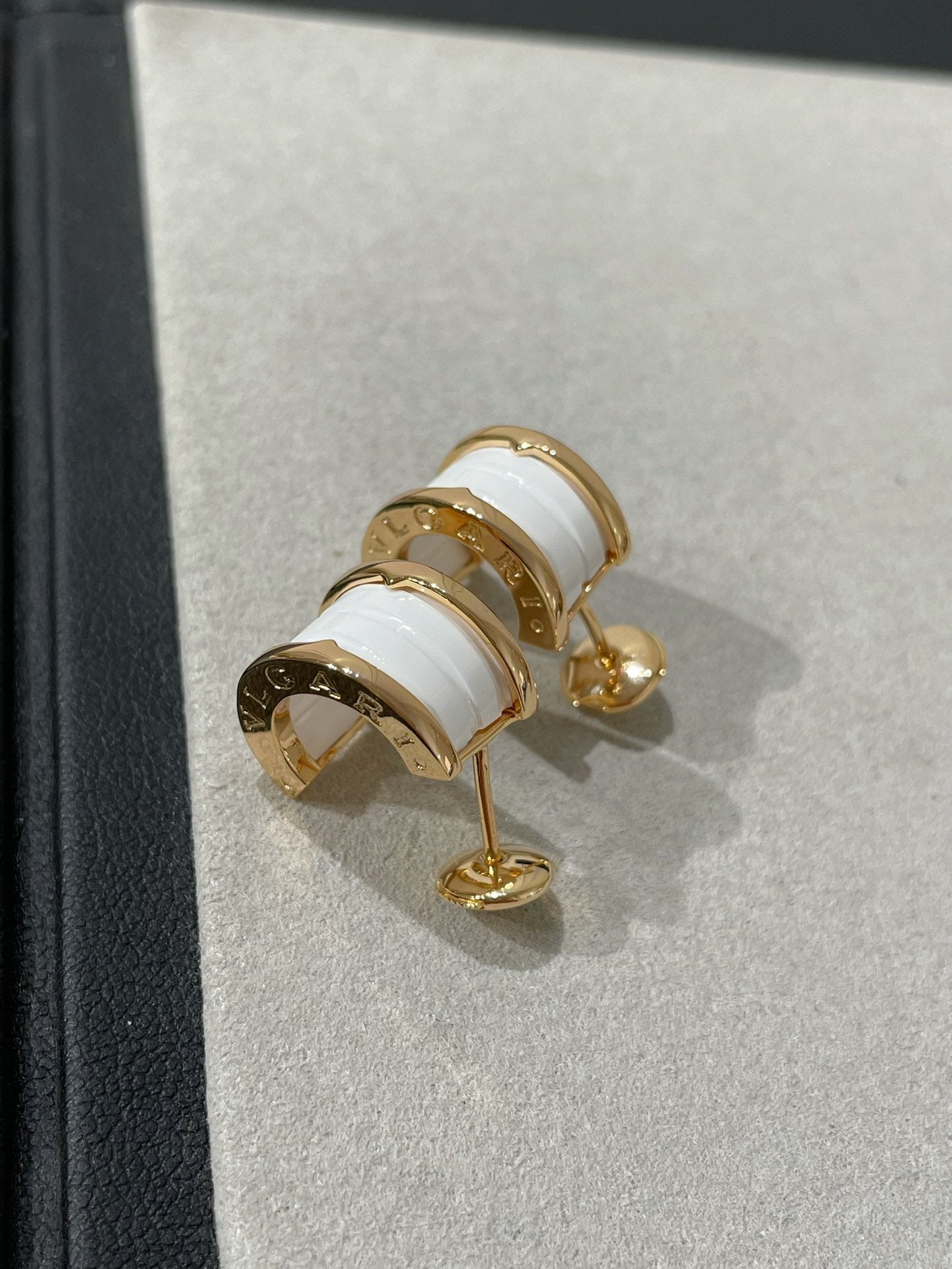 [Psychic Jewelrys]ZERO 1 PINK GOLD CERAMIC EARRINGS