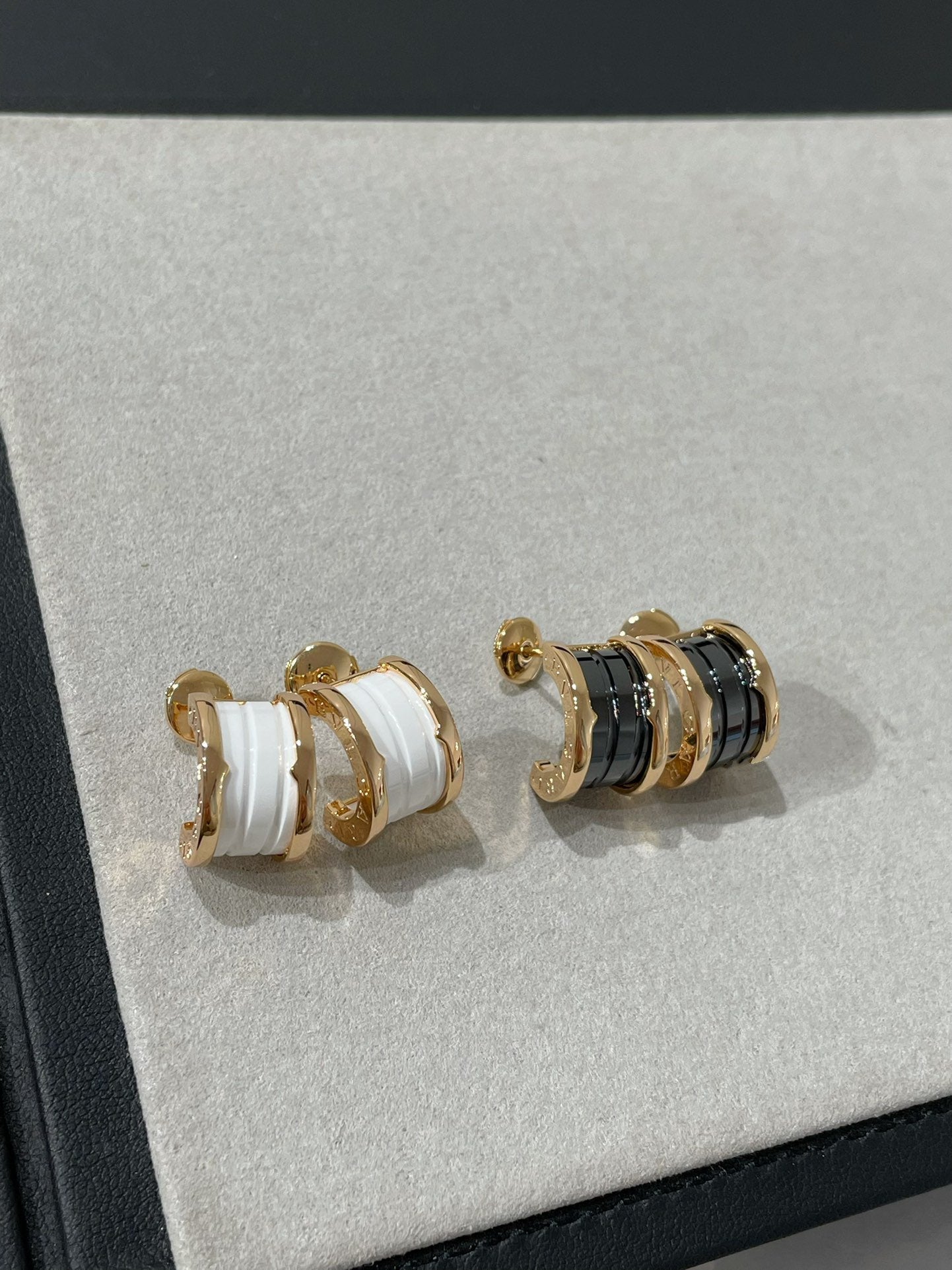 [Psychic Jewelrys]ZERO 1 PINK GOLD CERAMIC EARRINGS
