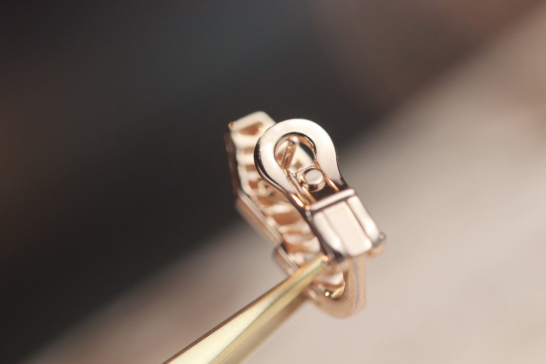 [Psychic Jewelrys]SERPENT PINK GOLD DIAMOND EARRINGS