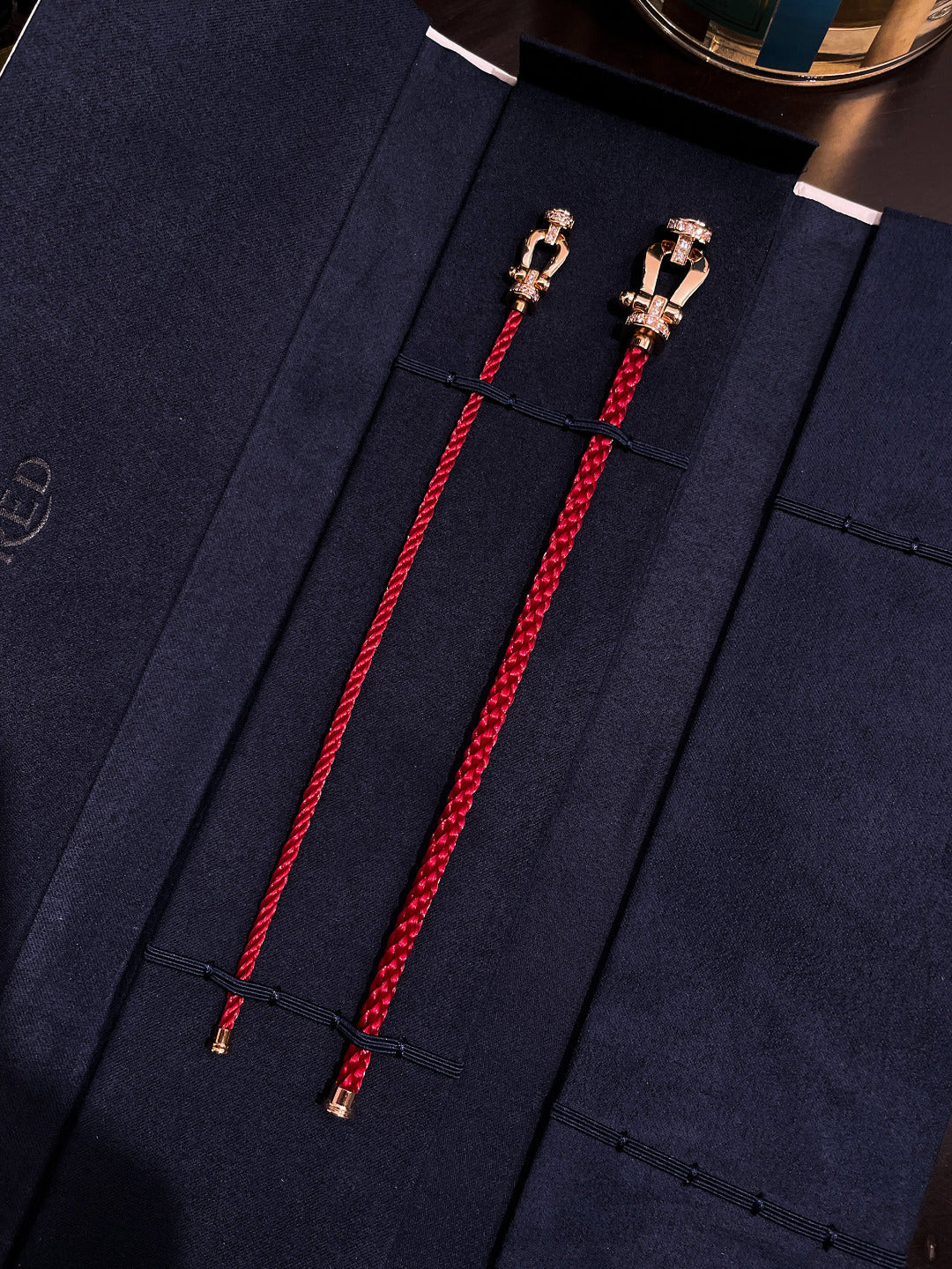 [Psychic Jewelrys]FORCE 10 HALF DIAMOND PINK GOLD RED CORDERI LARGE AND MEDIUM MODEL