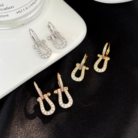 [Psychic Jewelrys]FORCE 10 FULL DIAMOND DROP EARRINGS MEDIUM MODEL