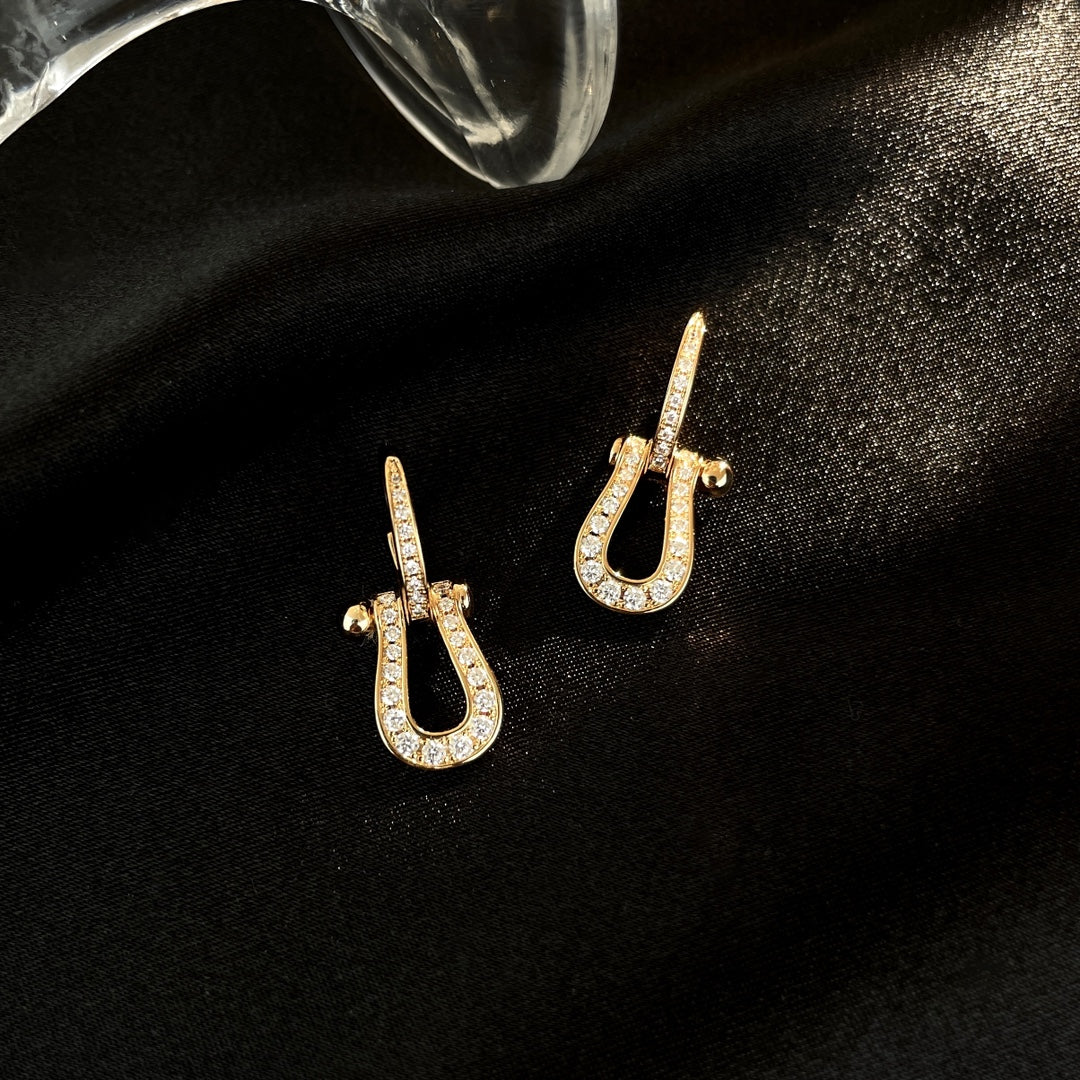 [Psychic Jewelrys]FORCE 10 FULL DIAMOND DROP EARRINGS MEDIUM MODEL