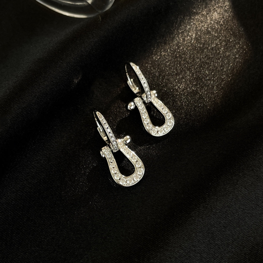 [Psychic Jewelrys]FORCE 10 FULL DIAMOND DROP EARRINGS MEDIUM MODEL