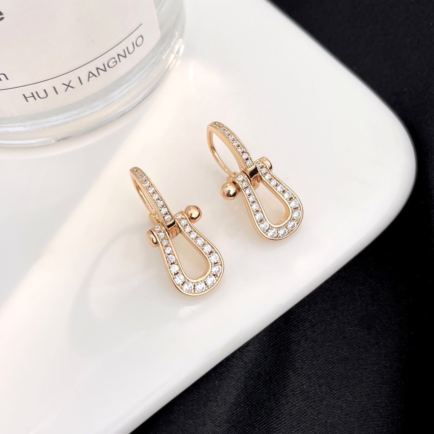 [Psychic Jewelrys]FORCE 10 FULL DIAMOND DROP EARRINGS MEDIUM MODEL