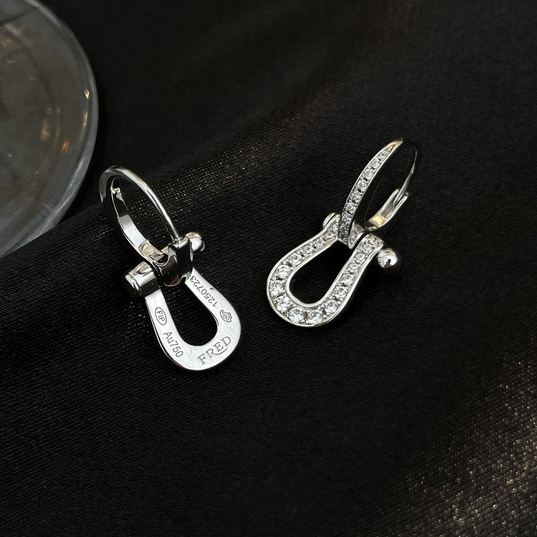[Psychic Jewelrys]FORCE 10 FULL DIAMOND DROP EARRINGS MEDIUM MODEL