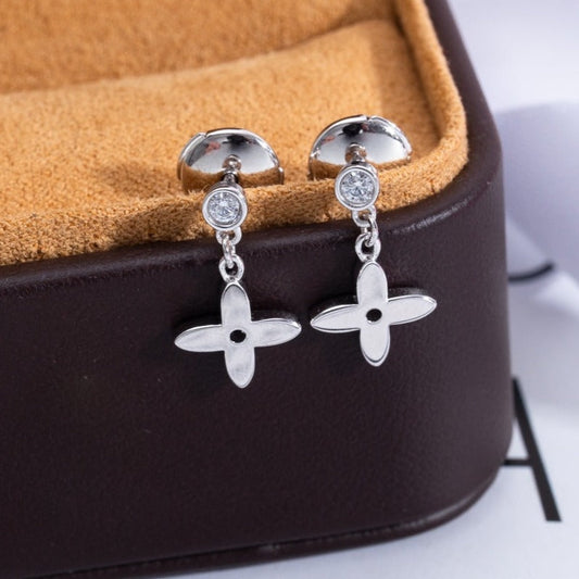 [Psychic Jewelrys]VIDYLLE SILVER DIAMOND MINI DROP EARRINGS