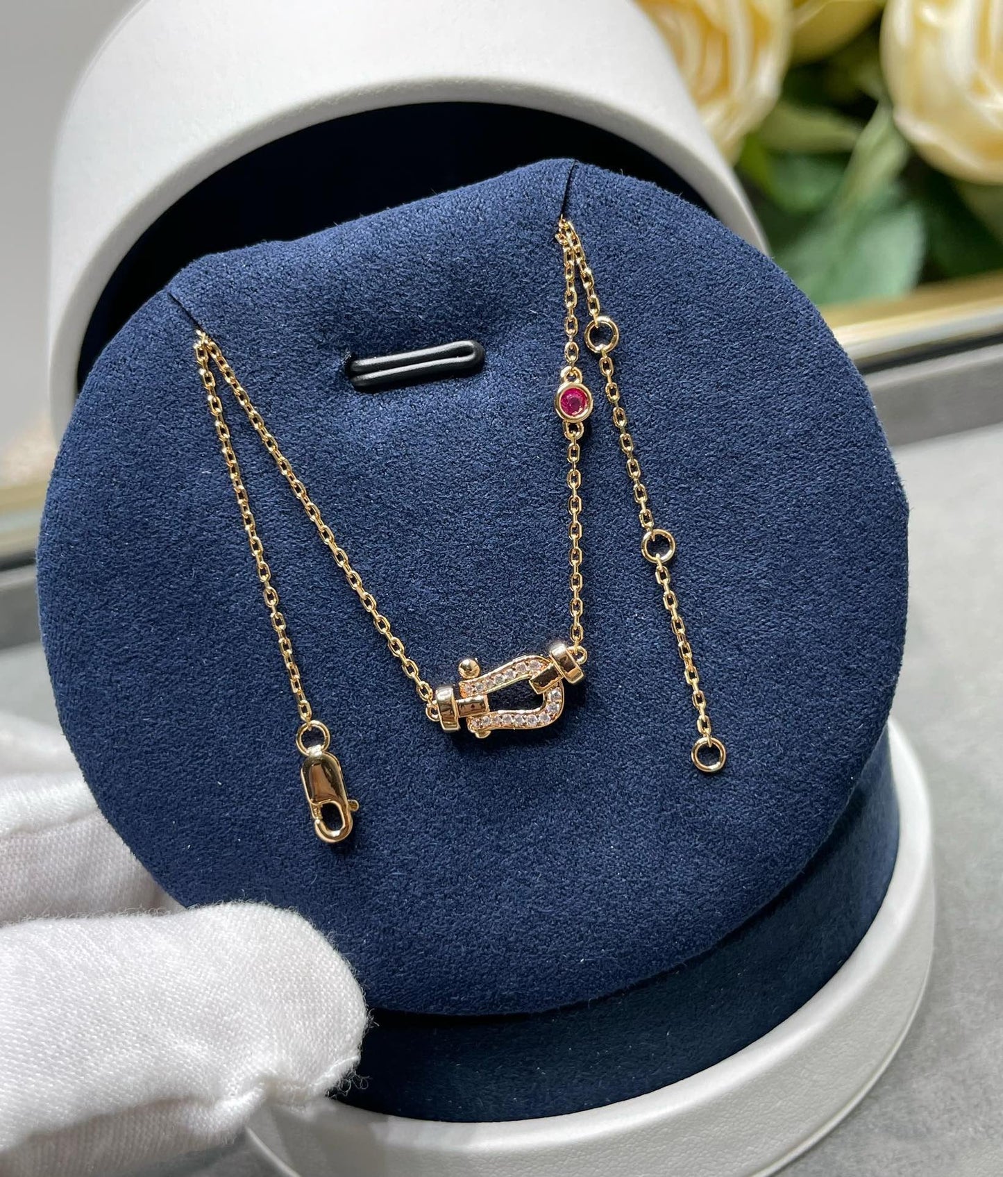 [Psychic Jewelrys]FORCE 10 DIAMOND PINK GOLD NECKLACE