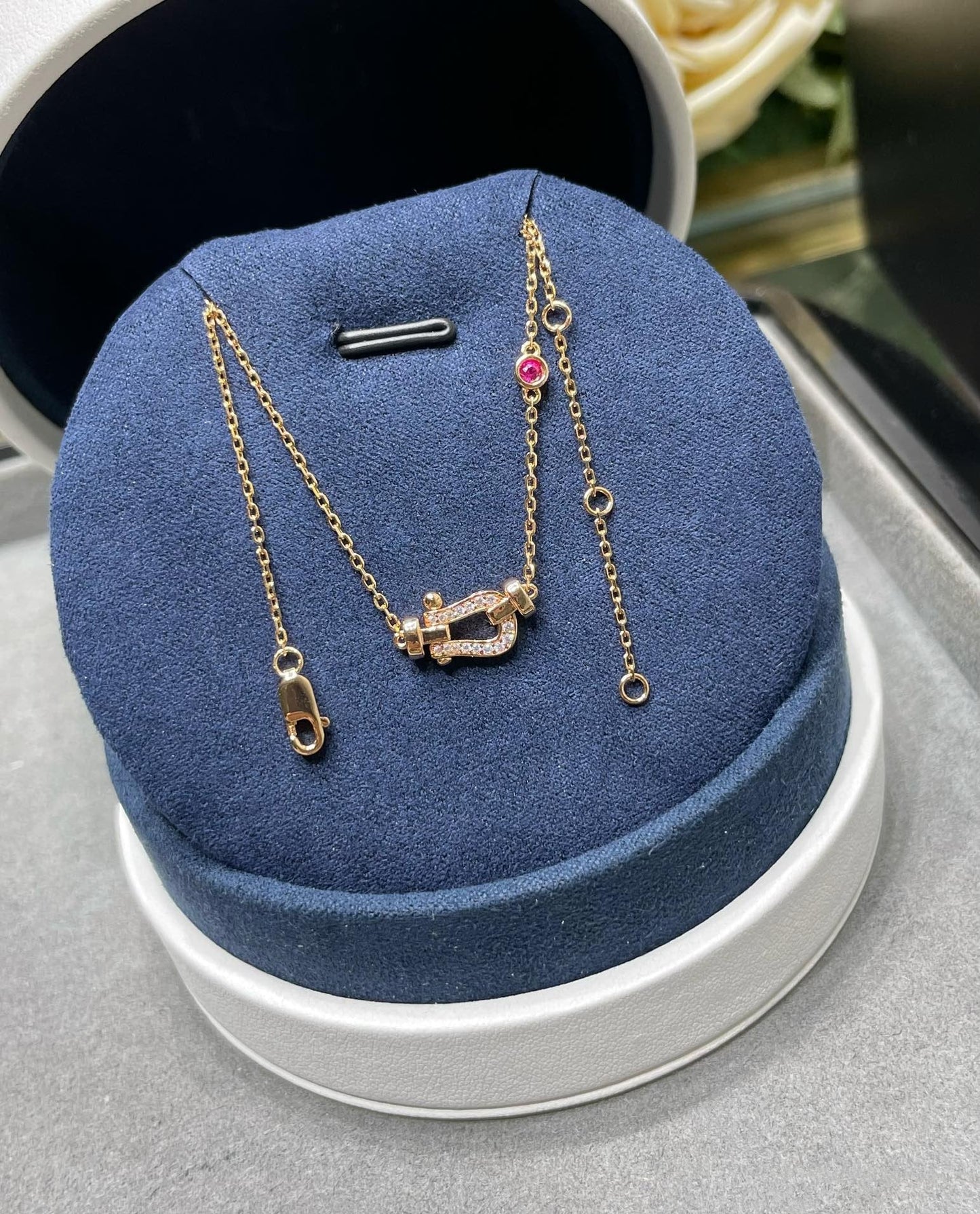 [Psychic Jewelrys]FORCE 10 DIAMOND PINK GOLD NECKLACE
