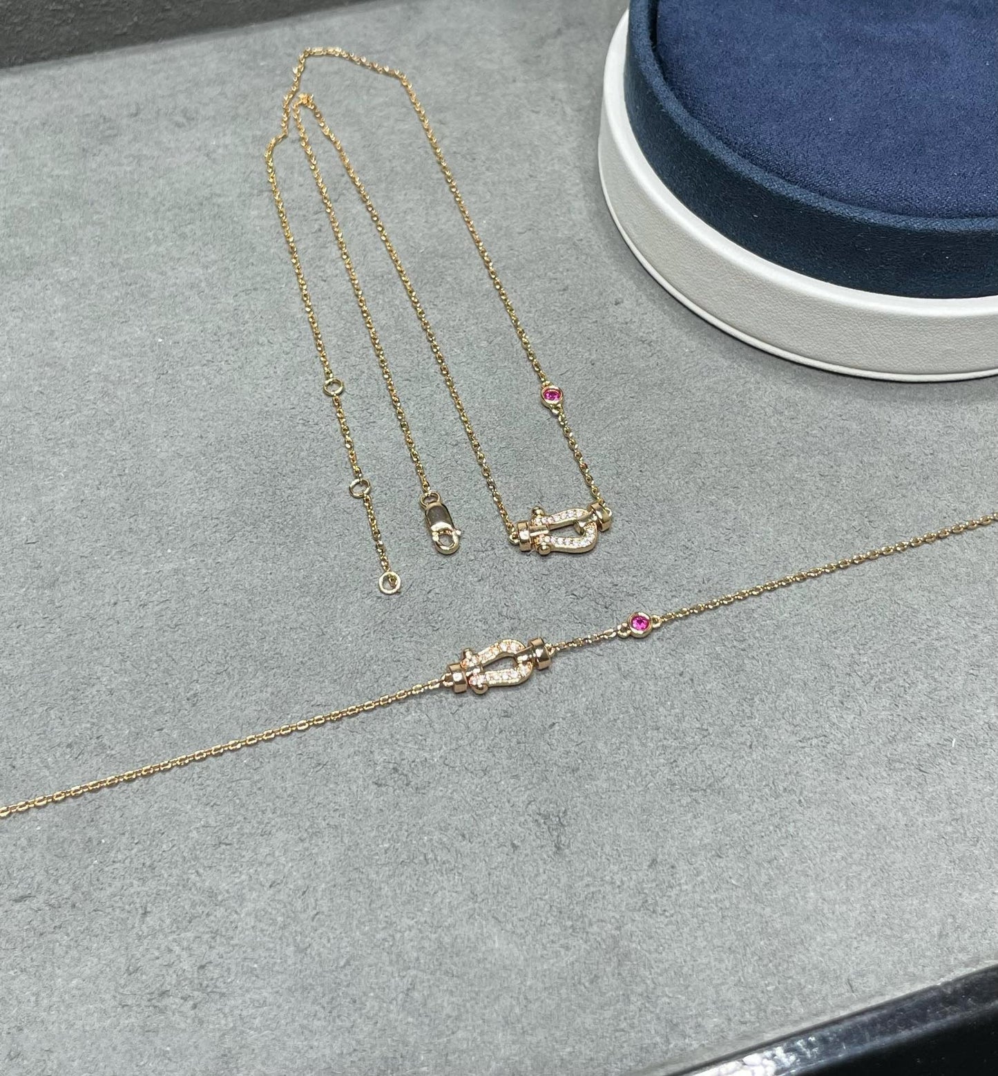 [Psychic Jewelrys]FORCE 10 DIAMOND PINK GOLD NECKLACE