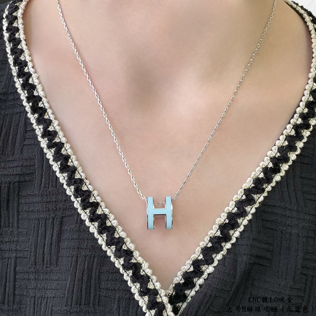 [Psychic Jewelrys]POP H SKY BLUE NECKLACE