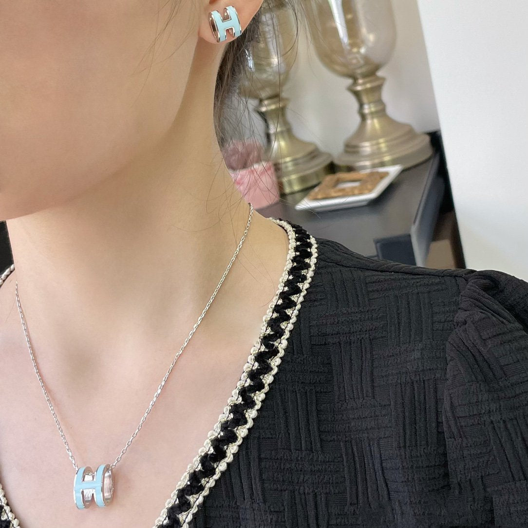 [Psychic Jewelrys]POP H SKY BLUE NECKLACE