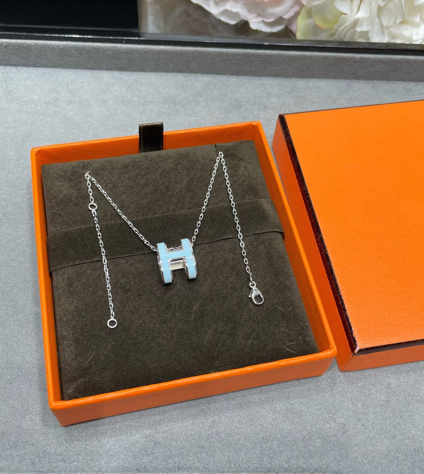 [Psychic Jewelrys]POP H SKY BLUE NECKLACE