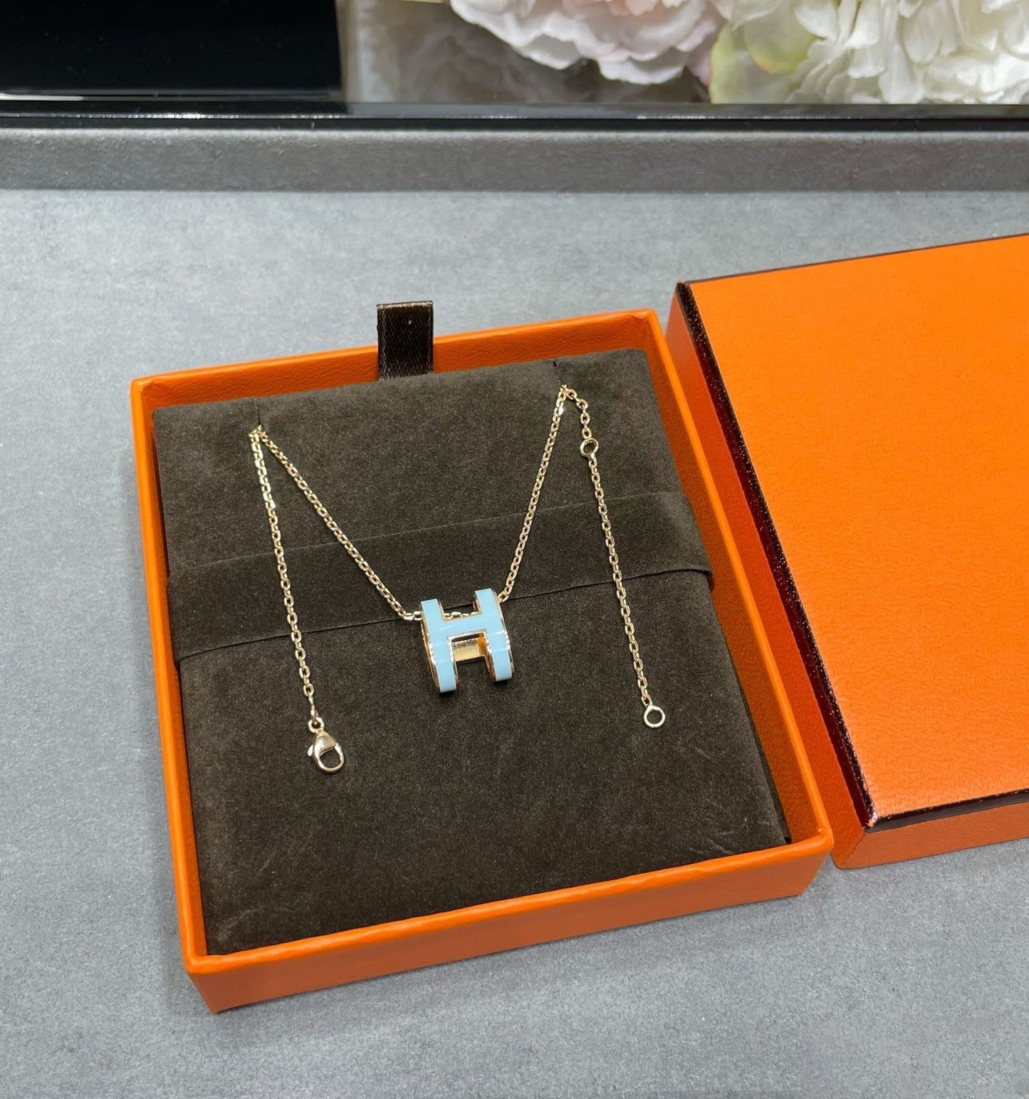 [Psychic Jewelrys]POP H SKY BLUE NECKLACE