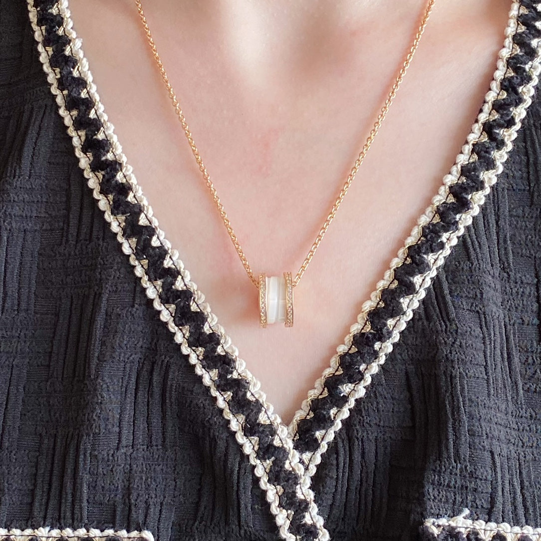 [Psychic Jewelrys]ZERO 1 DIAMOND CERAMIC NECKLACE