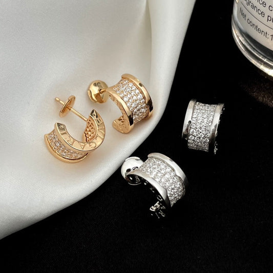 [Psychic Jewelrys]ZERO 1 DIAMOND PAVED EARRINGS