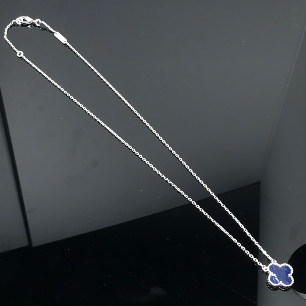 [Psychic Jewelrys]CLOVER PIETERSITE SILVER LONG NECKLACE