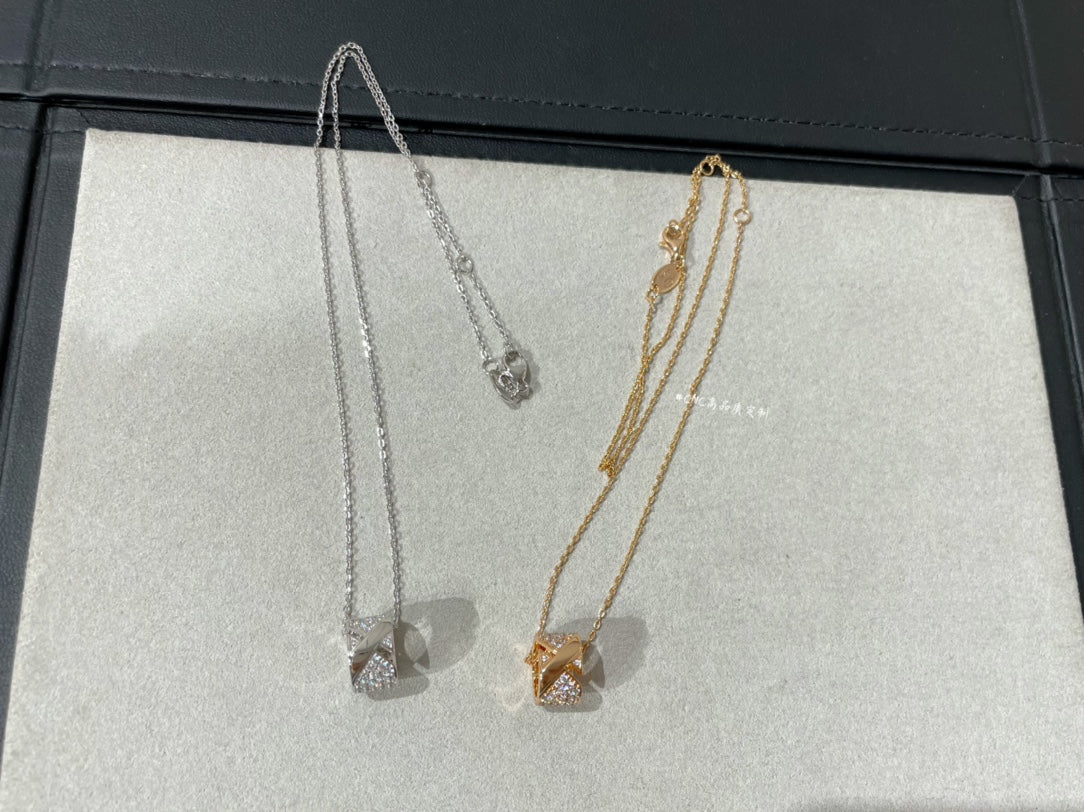 [Psychic Jewelrys]LIENS EVIDENCE DIAMOND PAVED NECKLACE