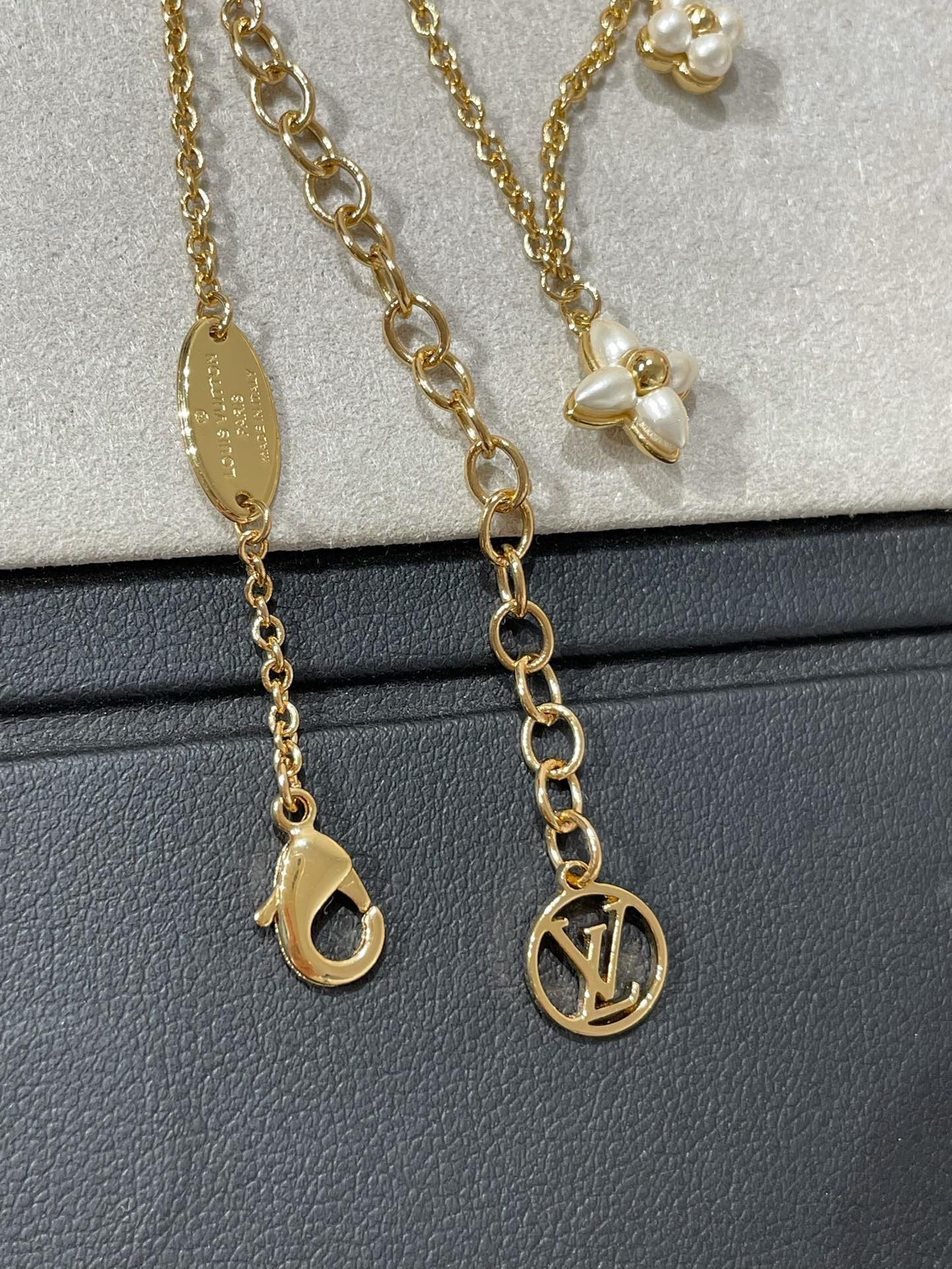 [Psychic Jewelrys]FLOWERGRAM GOLD MOP DOUBLE ROW NECKLACE