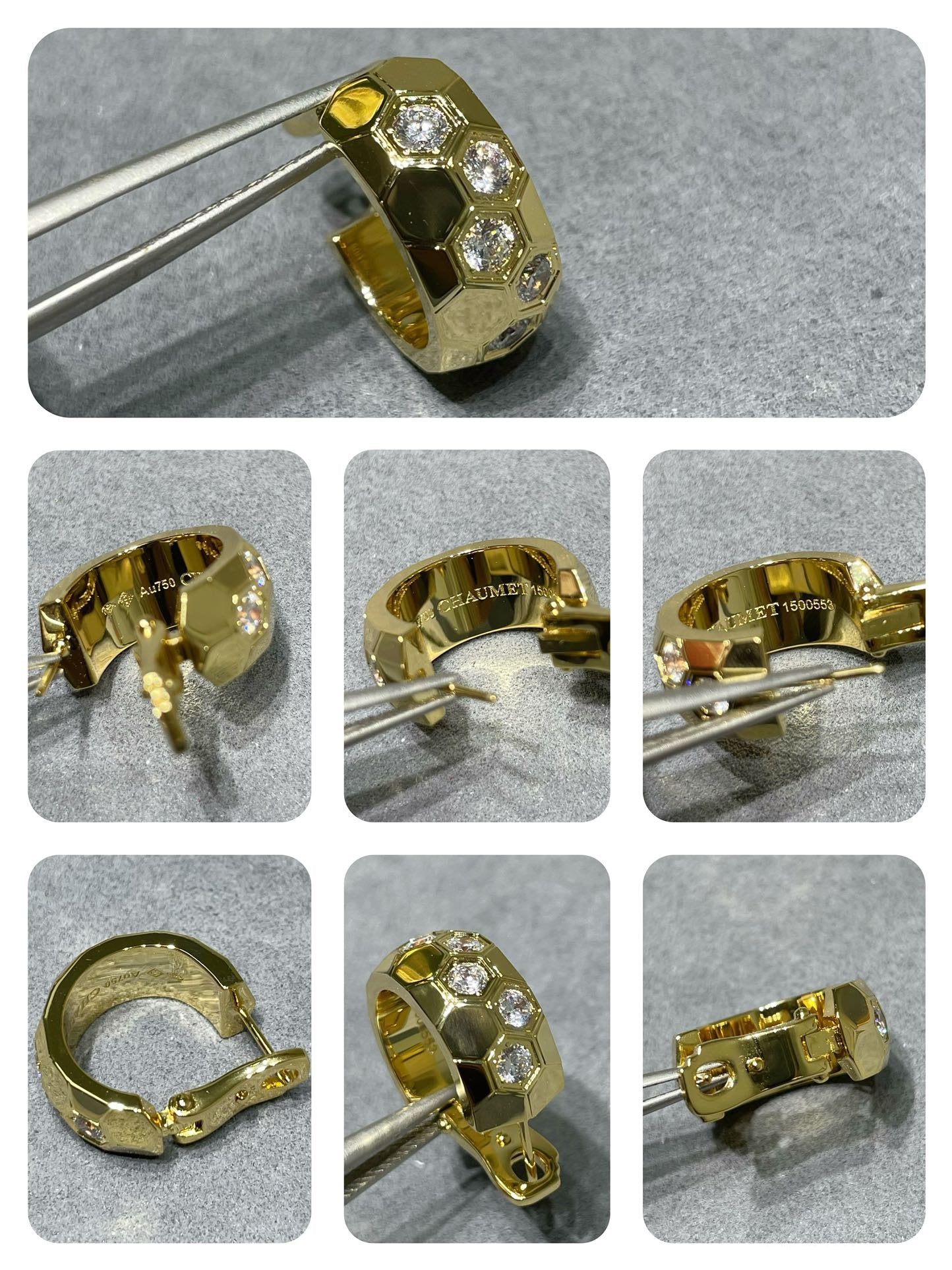 [Psychic Jewelrys]BEE LOVE DIAMOND HOOP EARRINGS