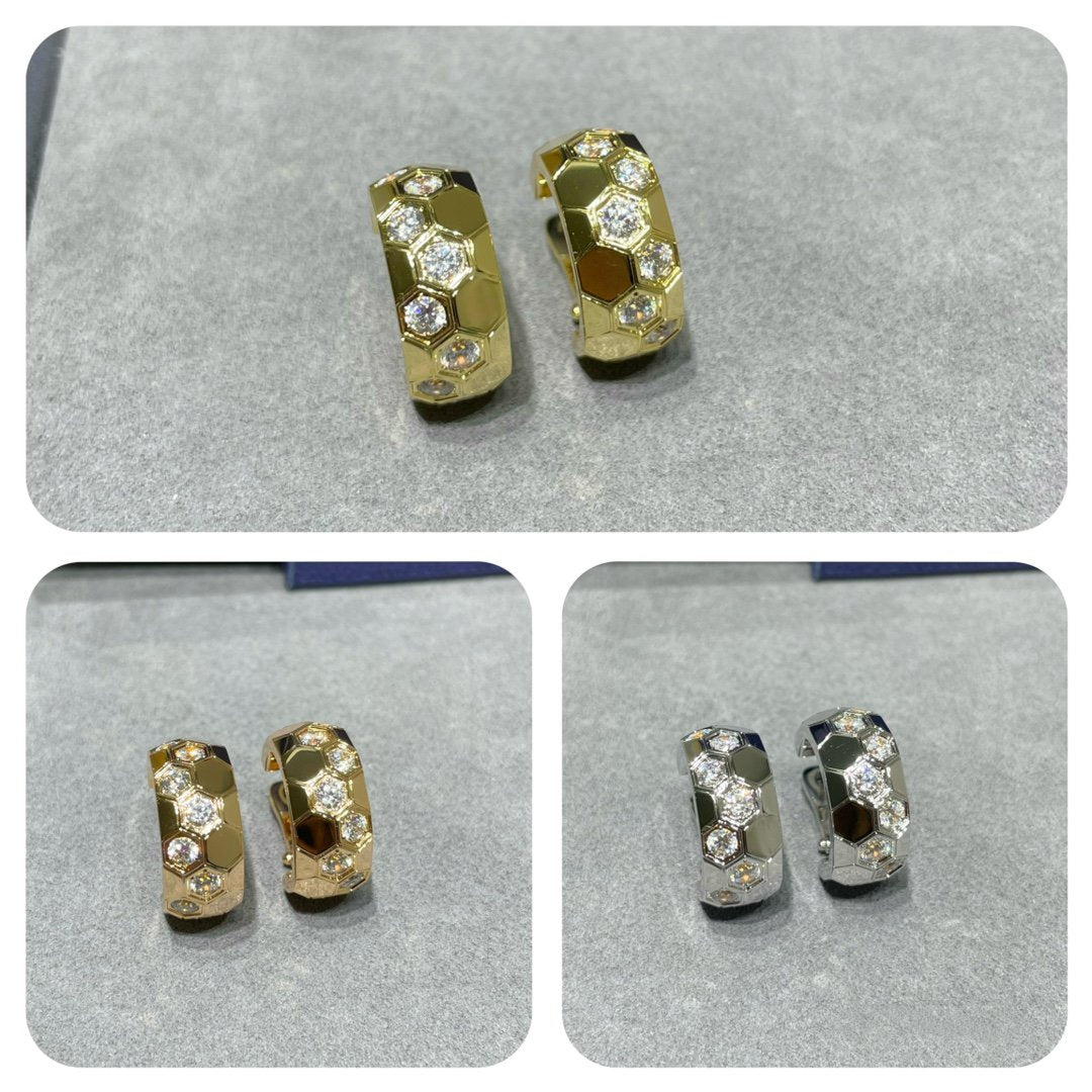 [Psychic Jewelrys]BEE LOVE DIAMOND HOOP EARRINGS