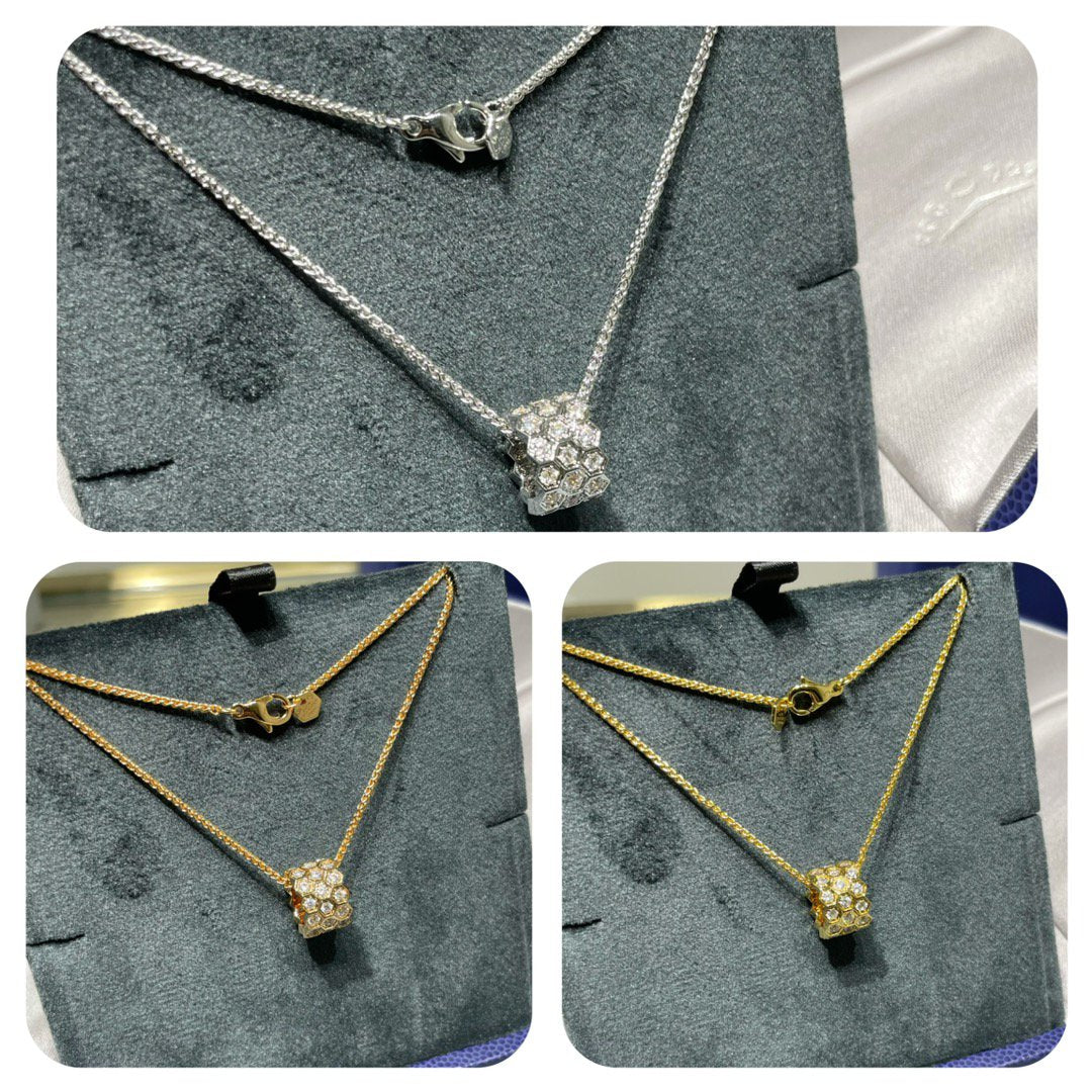 [Psychic Jewelrys]BEE LOVE DIAMOND PAVED 3 ROW NECKLACE